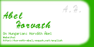 abel horvath business card
